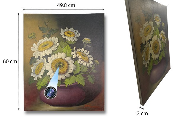 Sunflower Oil Paint Spy Hidden Camera - 690px