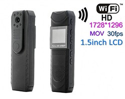 WIFI Law Enforcement Camera, Video 1728x1296 30fps,H.264,940NM Nightvision - 1 250px