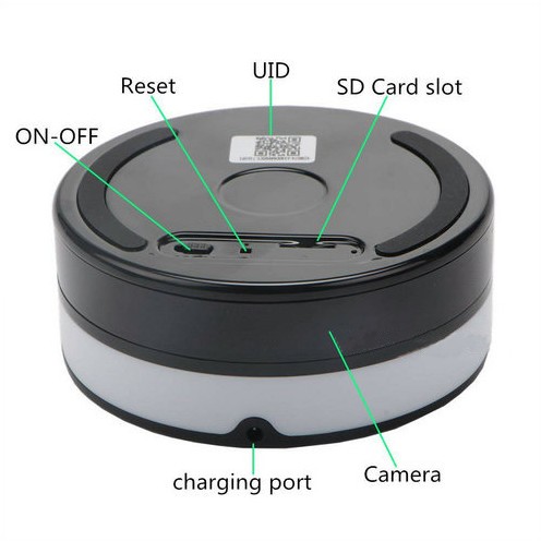 Wireless Charger WIFI Hidden SPY Camera, 180 Deg Rotation Lens - 6