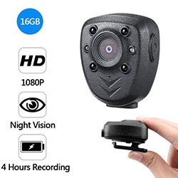 Clip Camera DVR, Super Nightvision, Battery Rec 4hours, Build in 16G - 1 250px