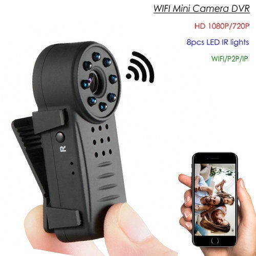 Clip WIFI SPY Hidden Wide Lens Camera, Nightvision, SD Max 64G, 300mAh battery - 1