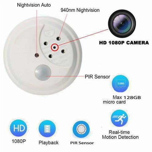 1080P HD PIR Camera, PIR Sensor, Nightvision, 128GB, Standby 90days - 5