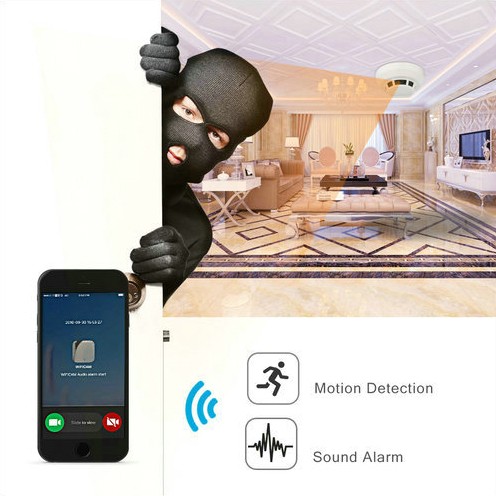 WIFI Smoke Detector SPY Hidden Camera, HD1080P, WIFI,P2P,IP, TF Max128G - 6