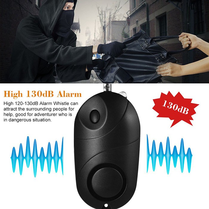 Personal Alarm Mini Loud 120-130dB Self Defense Keychain Security Alarm with LED - 2