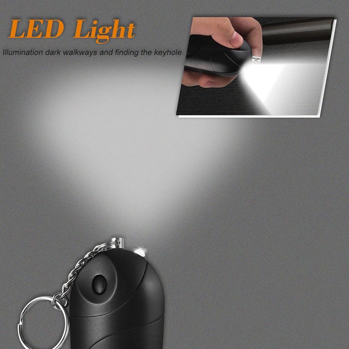 Personal Alarm Mini Loud 120-130dB Self Defense Keychain Security Alarm with LED - 5