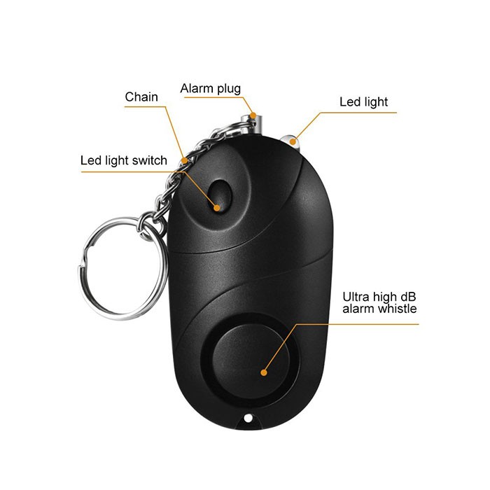 Personal Alarm Mini Loud 120-130dB Self Defense Keychain Security Alarm with LED - 7