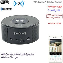 SPY300 - WIFI Speaker Camera, Wireless Charger+Bluetooth Speaker 00