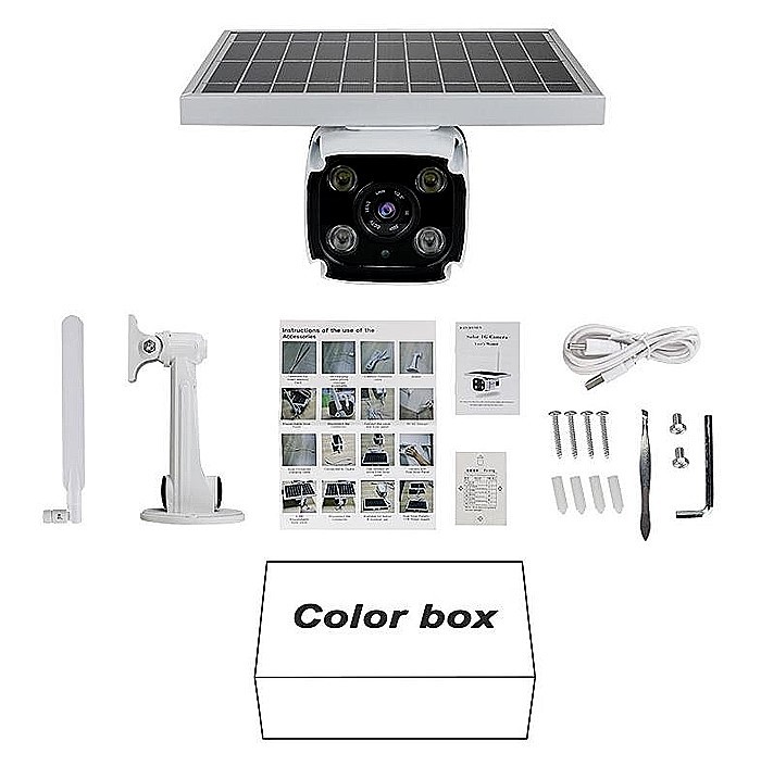 SPY318 - Outdoor Wireless 3G 4G security ip Camera with SIM CardSD Card Slot Solar Powered CCTV Camera