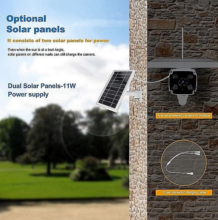 SPY318 - Outdoor Wireless 3G 4G security ip Camera with SIM CardSD Card Slot Solar Powered CCTV Camera