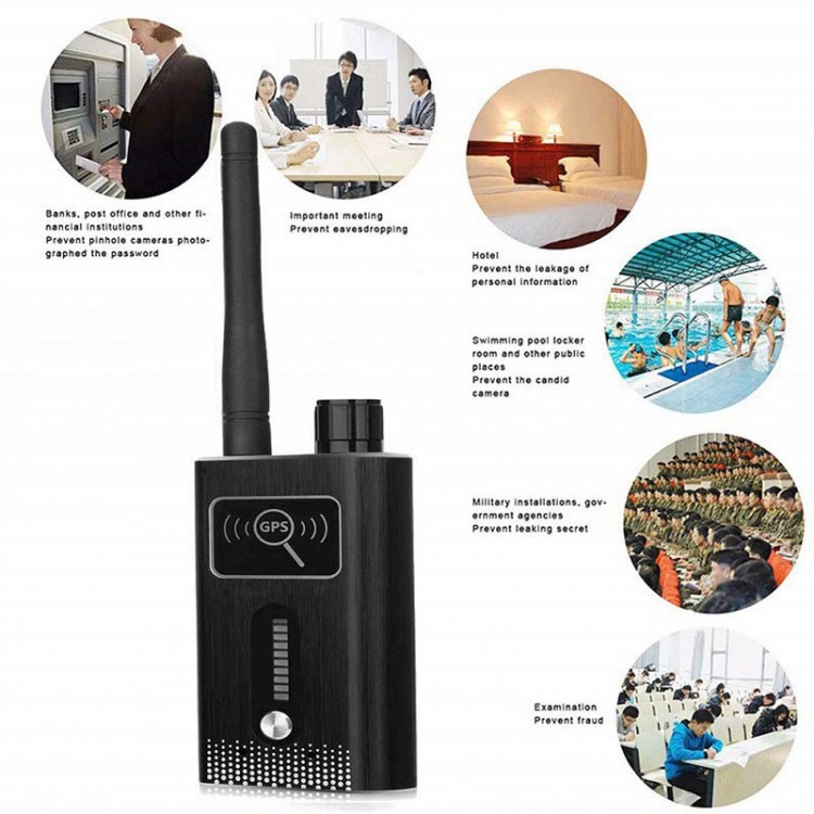 GPS SPY Camera RF Dual Signal Detector, Range 1-8000MHz, Distance 5-8m - 03 New