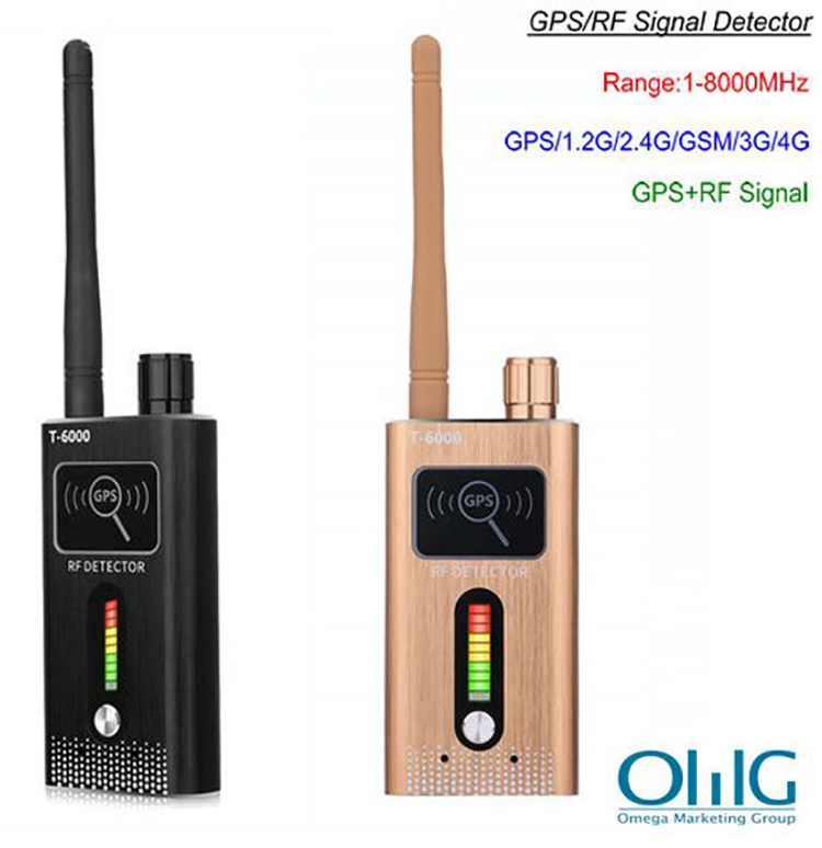 GPS SPY Camera RF Dual Signal Detector, Range 1-8000MHz, Distance 5-8m