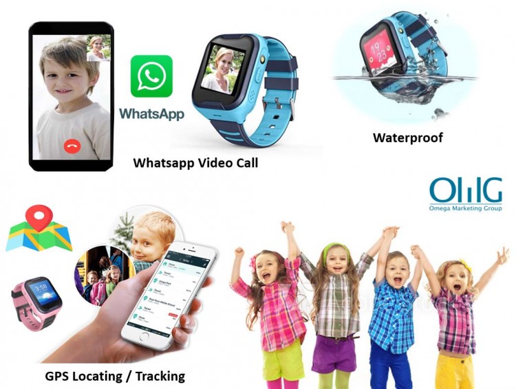 GPS033W - Waterproof GPS Whatsapp Video Call Kids Watch 02