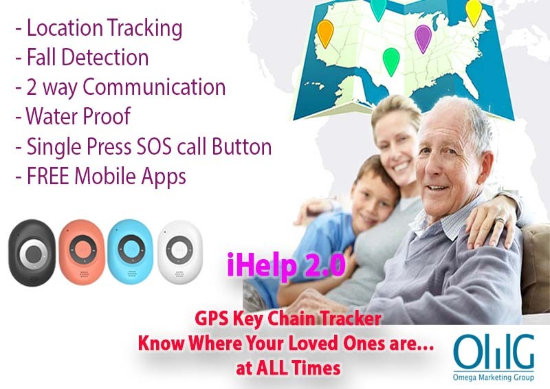 GPS040D - iHelp Keychian GPS Tracking Fall Detection Elderly