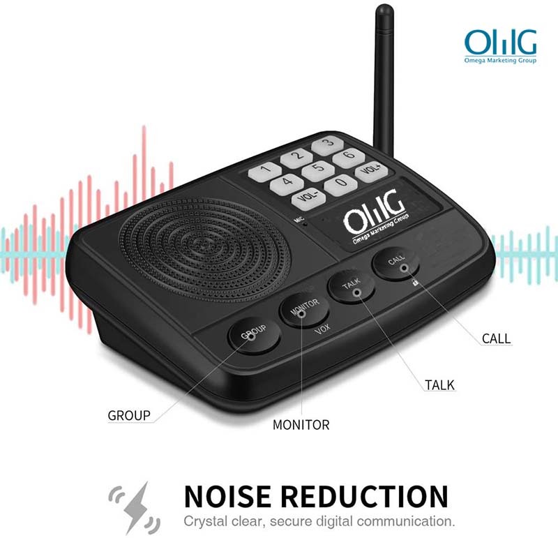 IC002 Wireless Intercom System – Home & Office - Noise Reduction