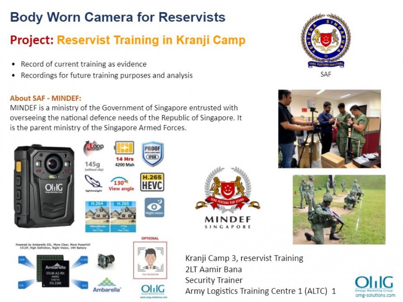 Body Camera Project - SAF MINDEF - Reservist Training in Kranji Camp - OMG Solutions