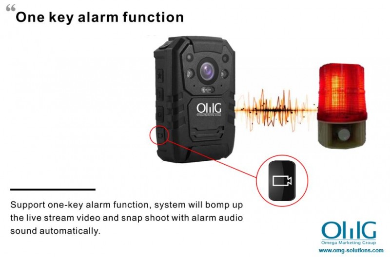 BWC004-4G – 4G Live Streaming Body Camera - 1 Key SOS Emergency Button