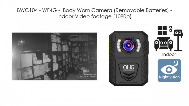 BWC094 - OMG Affordable Mini Body Worn Camera - Night Vision - Indoor footage (1080p)