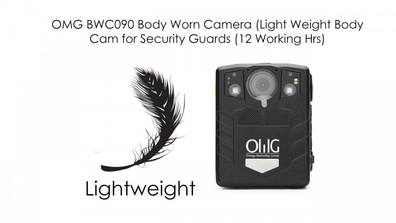 BWC090 - Body Worn Camera (Light Weight Body Cam for Security Guards (12 Working Hrs)