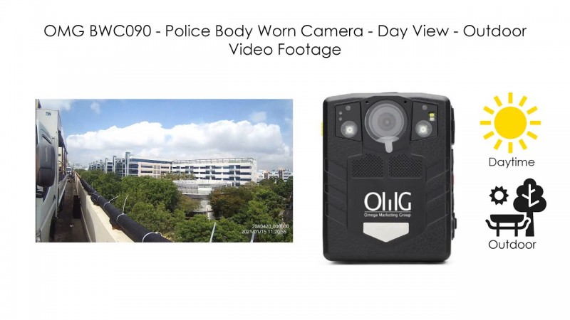 OMG BWC090 - Police Body Worn Camera - Day View - Outdoor Video Footage - v3