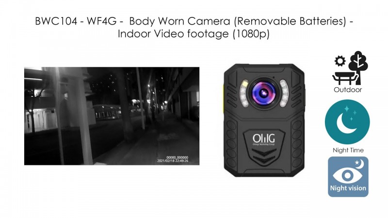 BWC094 - OMG Affordable Mini Body Worn Camera - Night view - Night vision outdoor footage (1080p)