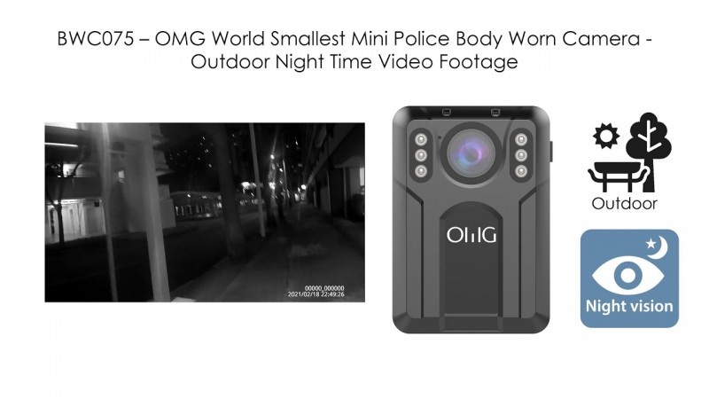 BWC075 – OMG World Smallest Mini Police Body Worn Camera - Outdoor Night Time Video Footage