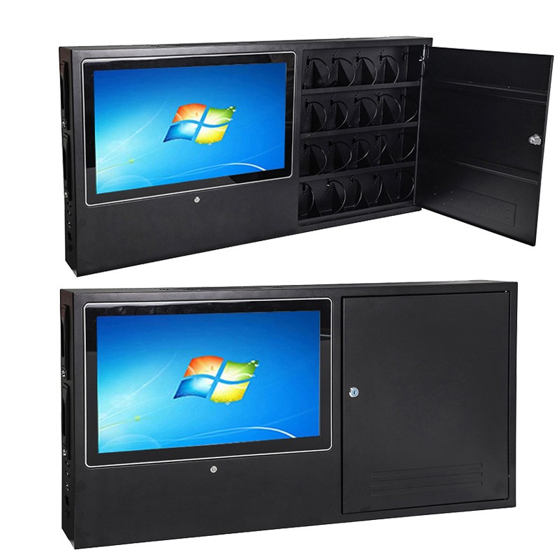 BWA011-DS023-LT-20PDW - Wall Mount Touch Screen 20 Port Docking Digital Evidence Mgmt System - Main