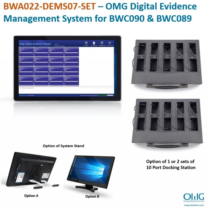 BWA022-DEMS07-SET – OMG Digital Evidence Management System for BWC090 & BWC089