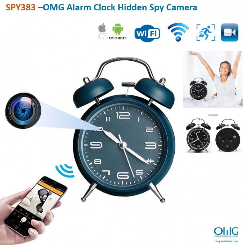 mini camera alarm clock