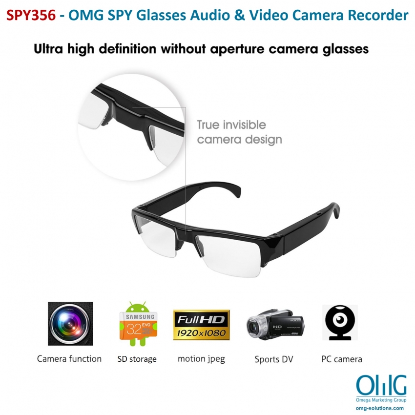 SPY356 – SPY Glasses Audio & Video Camera Recorder Main Page