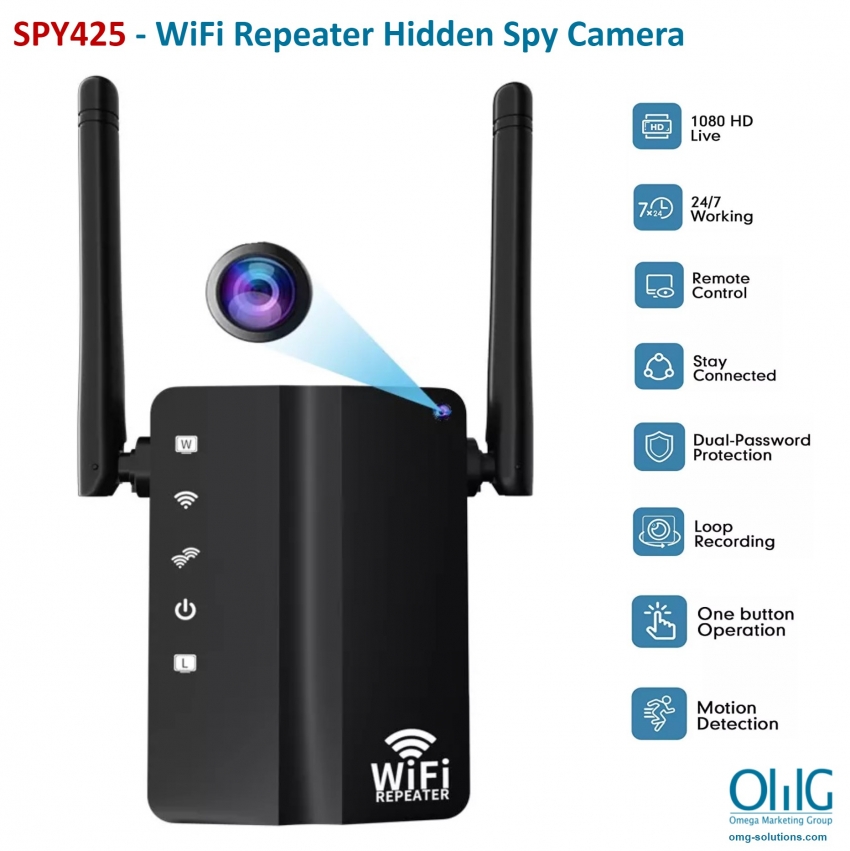 SPY425 - WiFi Repeater Hidden Spy Camera Main Front Page