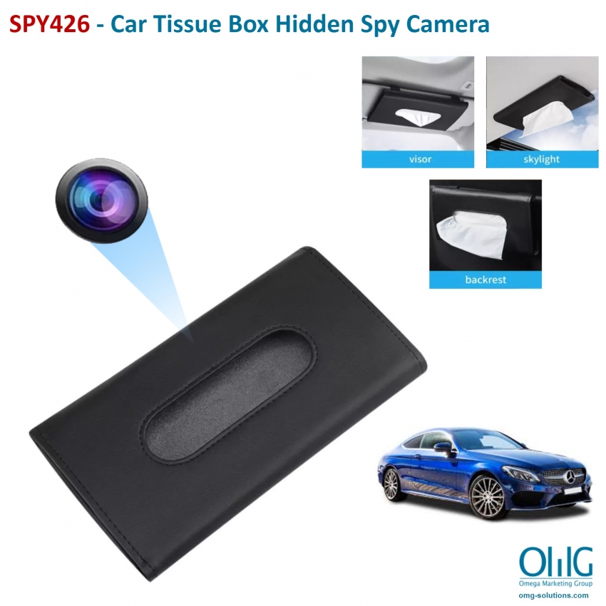 SPY426 - Car Tissue Box Hidden Spy Camera Main Front Page
