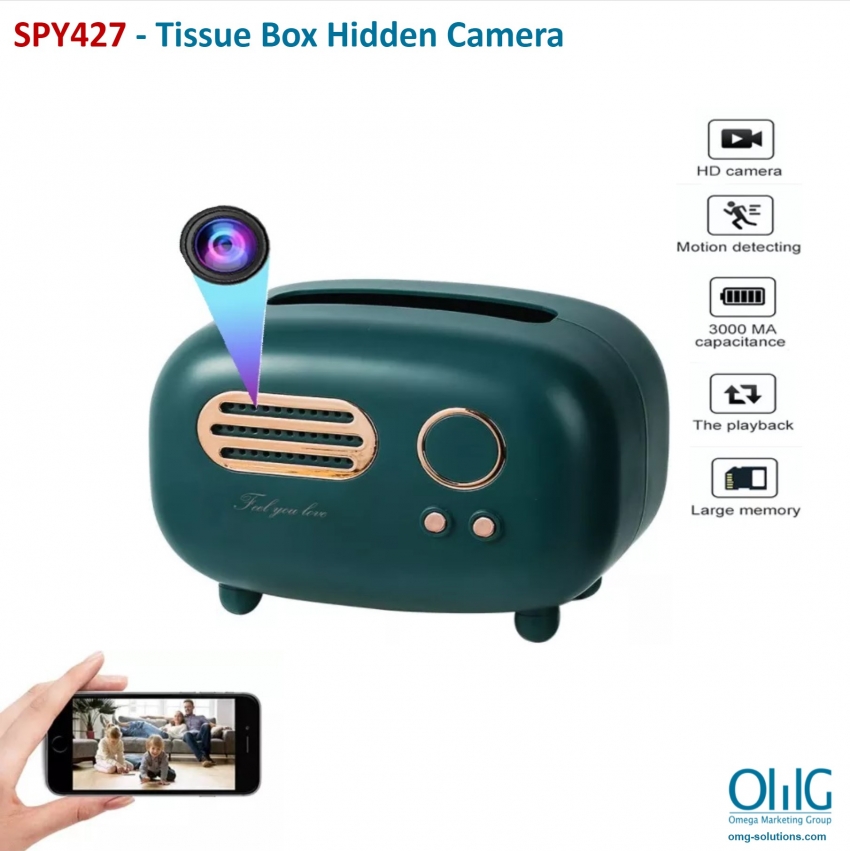 SPY427 - Tissue Box Hidden Camera - Main