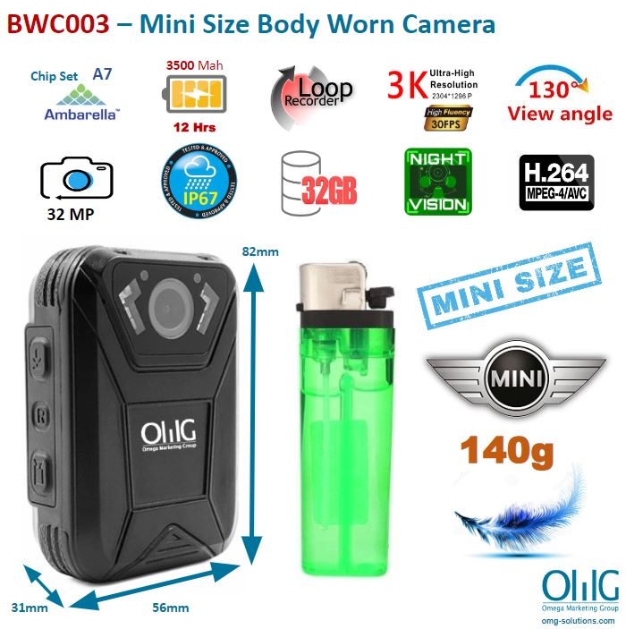 BWC003 - OMG Mini Police Body Worn Camera