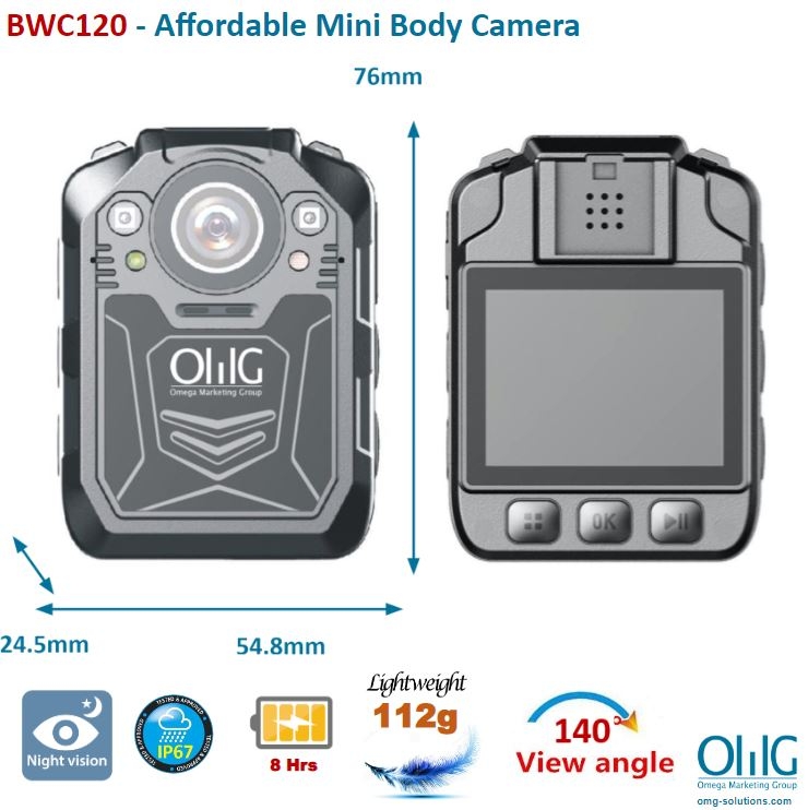 BWC120 – Affordable Mini Body Worn Camera - Main