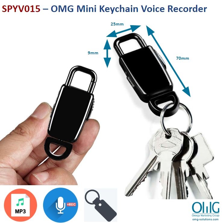 SPY015 - OMG Mini Keychain Voice recorder