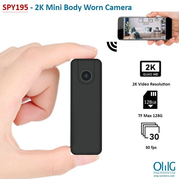 SPY195 - OMG 2K Mini Body Worn Camera