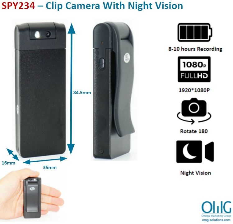SPY234 - OMG of HD Clip Camera