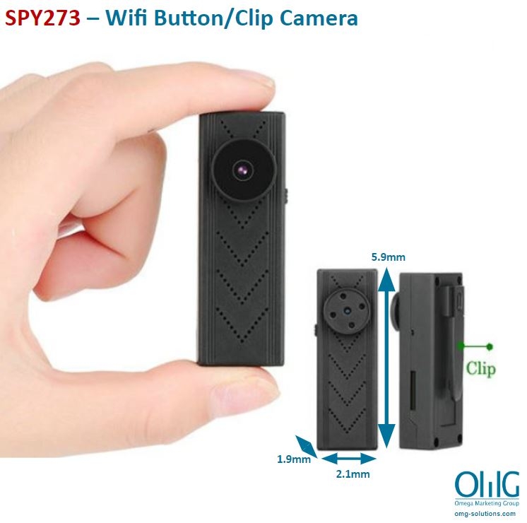 SPY273 - OMG WIFI Button Clip Camera
