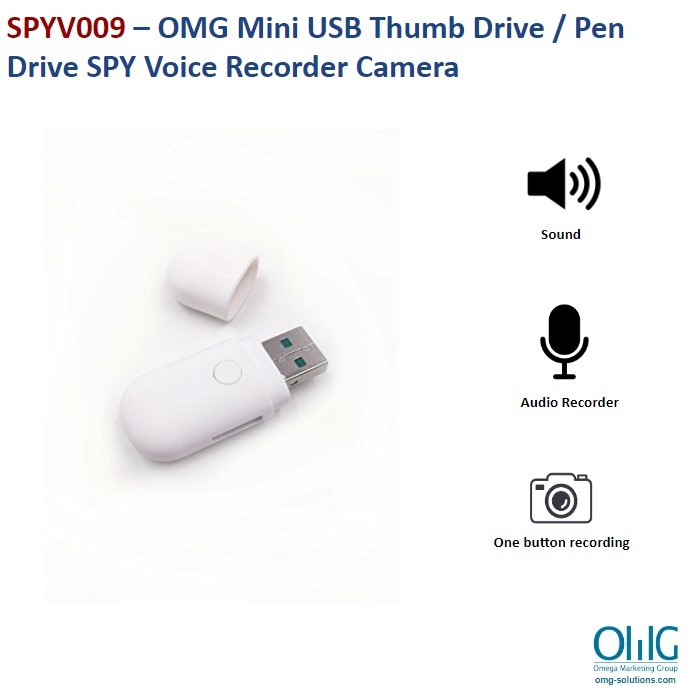SPYV009 – OMG Mini USB Thumb Drive Pen Drive SPY Voice Recorder Camera