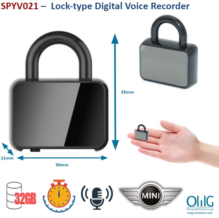 SPYV021 - lock-type Digital Voice Recorder