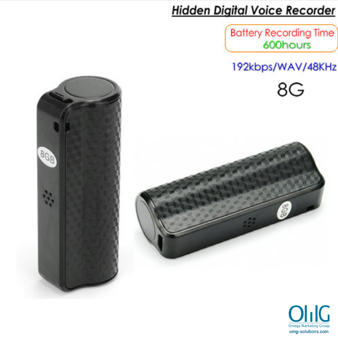 SPYV027 – OMG Hidden Voice Recorder, 600 Hrs, Built-in 8G