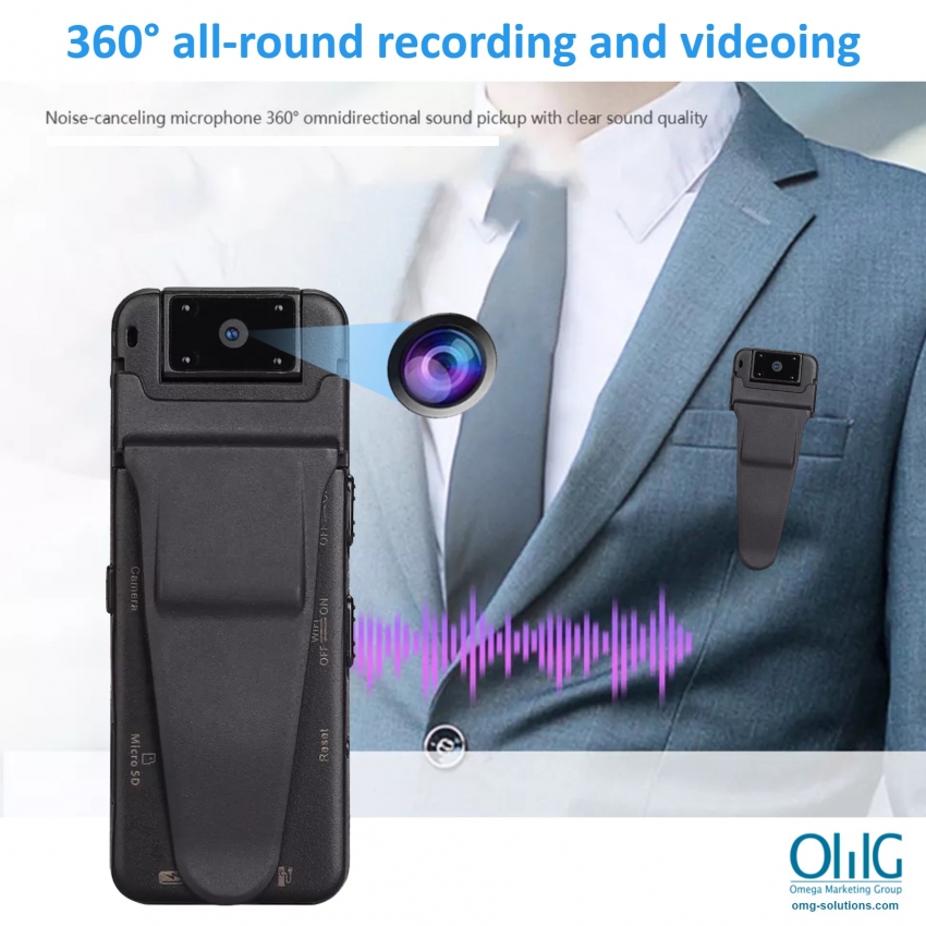 SPYW103 - Pocket Body Camera All-round Recording