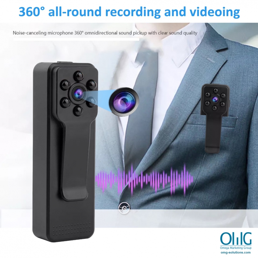 SPYW104 - Pocket Body Camera All-round Recording