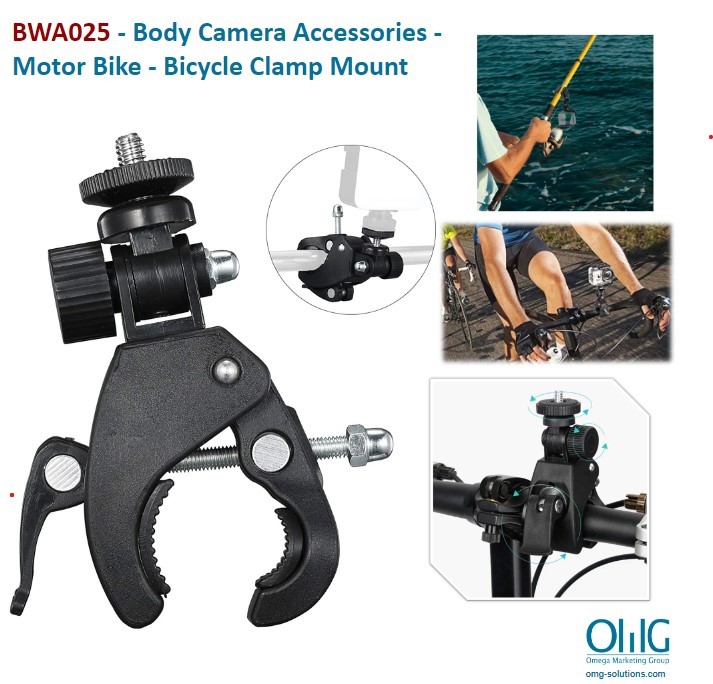 BWA025 - OMG Body Camera - Motor Bike - Bicycle Clamp Mount - Main Page
