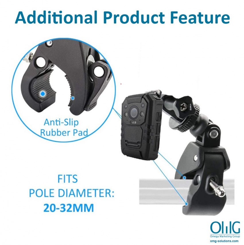 BWA025 - OMG Body Camera - Motor Bike - Bicycle Clamp Mount - Product Feature