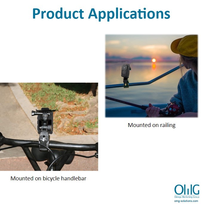 BWA025 - OMG Body Camera - Motor Bike - Bicycle Clamp Mount - Products Application