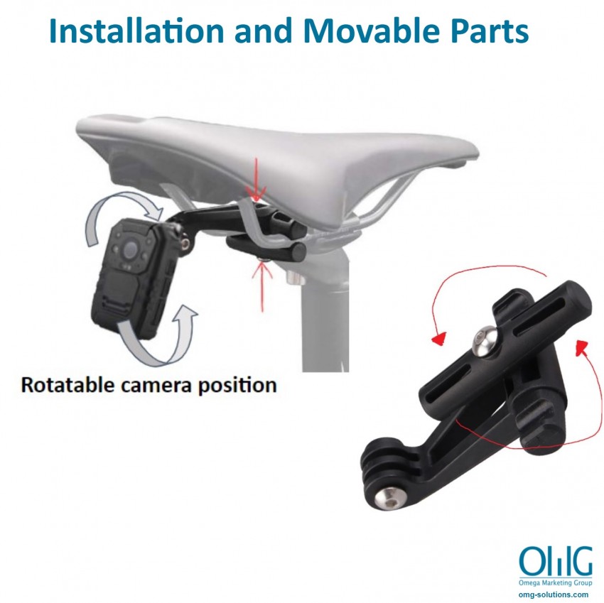 BWC 030 - OMG Camera Assessories - Bicycle Saddle Rail Seat Lock Stabilizer - Tutorial Page