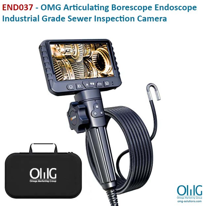 END037 - OMG Articulating Borescope Endoscope Industrial Grade Sewer Inspection Camera