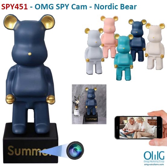 OMG Soloution - SPY - SPY451 Mini Spy Hidden Camera Nordic Violent Bear