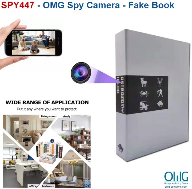 SPY447 - OMG Hidden Spy Camera - Fake Book